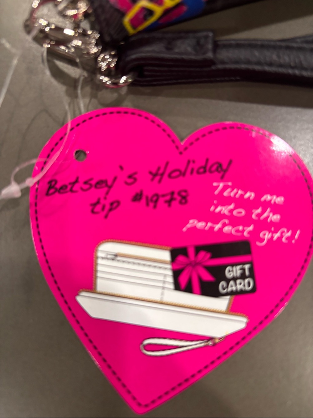 Betsey Johnson Black Plaid Wristlet with Neon Pups - Picture 3 of 4